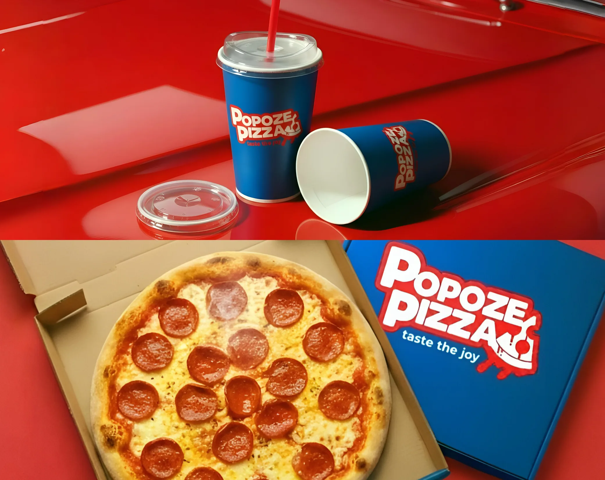 Poppoze Pizza branding